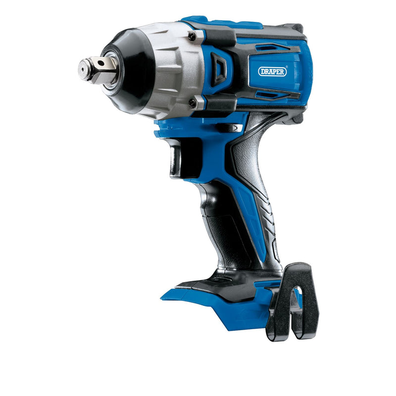 Draper D20 20V Brushless Impact Wrench, 1/2" Sq. Dr., 250Nm (Sold Bare) 86928 Draper - Dynamic Drive