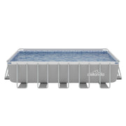 Dellonda Steel Frame Rectangular Swimming Pool - Step Ladder & Filter Pump 21ft Dellonda - Dynamic Drive