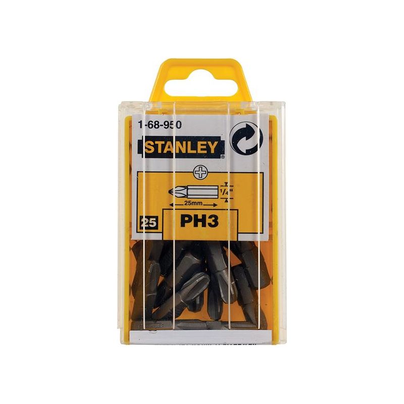 Stanley® Hand Tools Phillips Bits PH3 x 25mm (Box 25) STANLEY® Hand Tools - Dynamic Drive