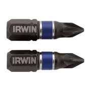 Irwin® Impact Screwdriver Bits Pozi PZ1 25mm (Pack 2) IRWIN® - Dynamic Drive