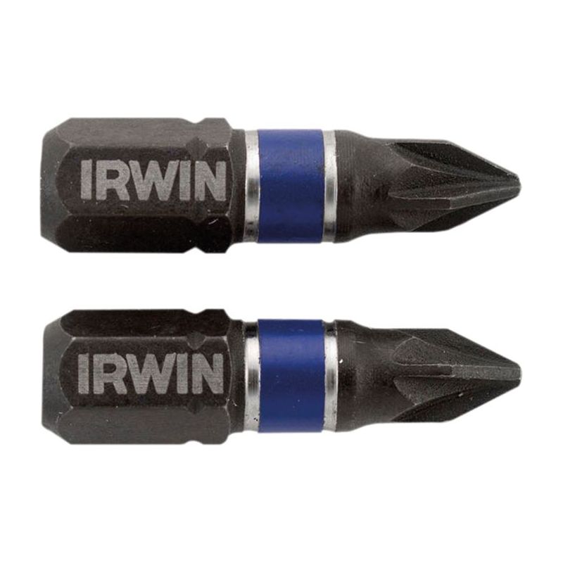 Irwin® Impact Screwdriver Bits Pozi PZ1 25mm (Pack 2) IRWIN® - Dynamic Drive
