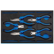 Draper Precision Plier Set in 1/4 Drawer EVA Insert Tray (5 Piece) 63215 Draper - Dynamic Drive