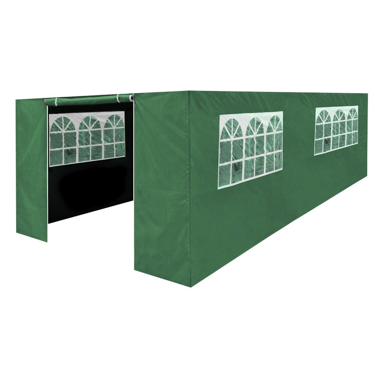 Dellonda Side Walls/Doors/Windows for Gazebo Fits 3 x 6m Models Dark Green Dellonda - Dynamic Drive