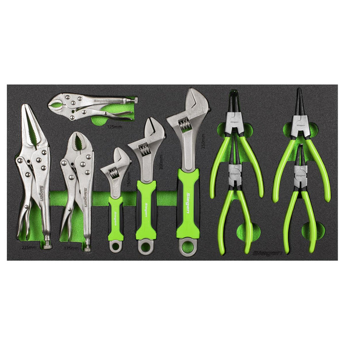 Siegen Siegen Adjustable Wrench & Pliers Set with Tool Tray 10pc S01278 Siegen - Dynamic Drive