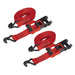 Sealey Ratchet Straps 32mm x 4.9m Polyester Webbing with J-Hooks 1200kg Breaking Sealey - Dynamic Drive