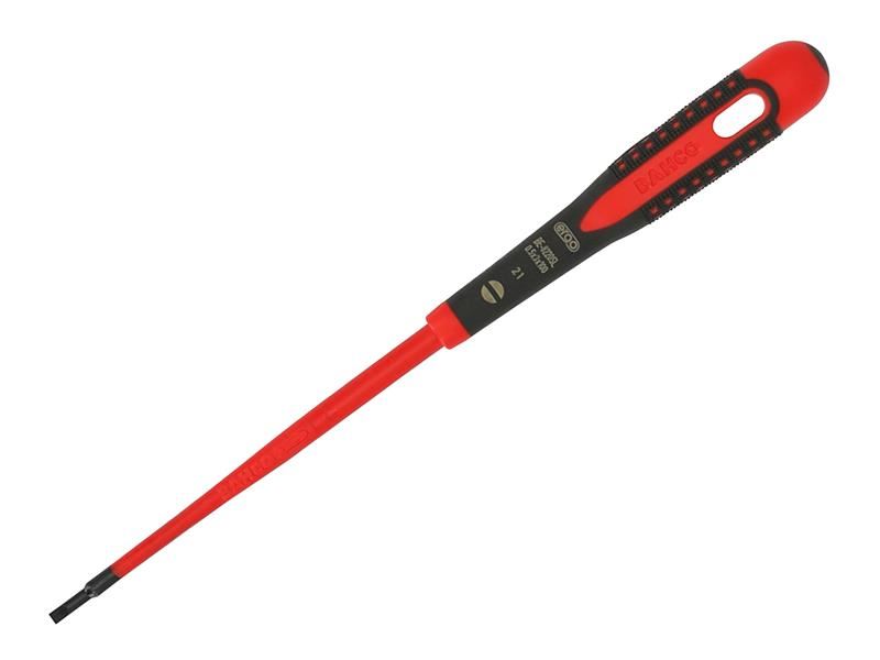 Bahco ERGO™ Slim VDE Insulated Slotted Screwdriver 3.0 x 100mm Bahco - Dynamic Drive
