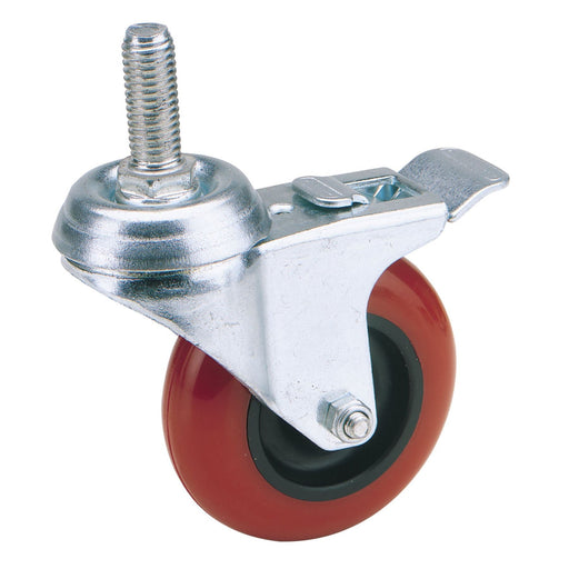 Draper Swivel Bolt Fixing Polyurethane Wheel with Brake, 75mm Diameter, S.W.L. 7 Draper - Dynamic Drive