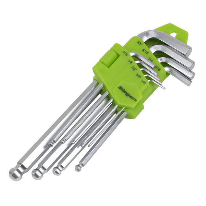 Siegen Siegen Imperial Long Ball-End Hex Key Set 9pc S01261 Siegen - Dynamic Drive