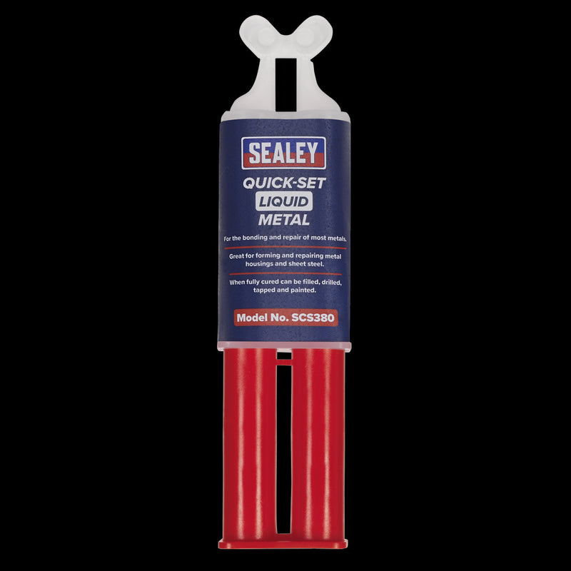 2pk Sealey SCS380 Quick Set Liquid Metal - Chemical Epoxy Metal Repair Syringe Sealey - Dynamic Drive