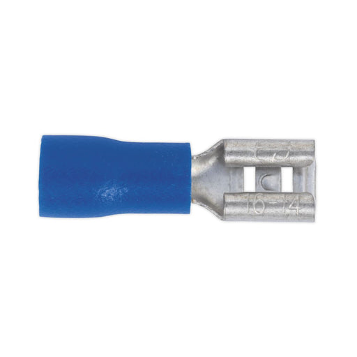 Sealey Push-On Terminal 4.8mm Female Blue Pack of 100 BT19 Sealey - Dynamic Drive
