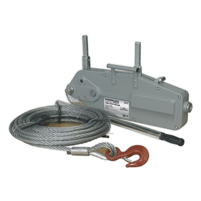 Sealey Wire Rope Puller 3200kg Max Line Force WRP3200 Sealey - Dynamic Drive