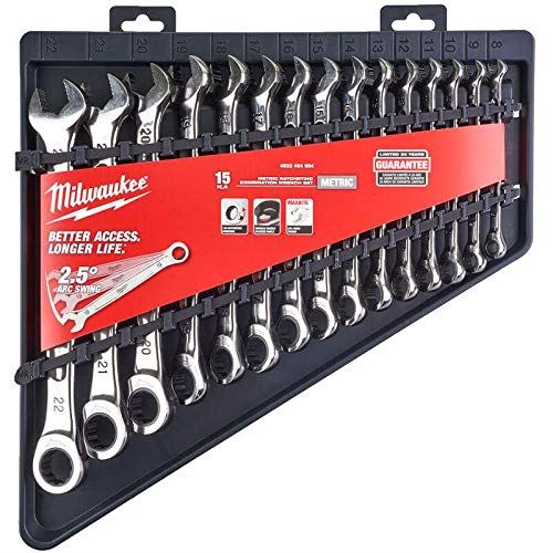 Milwaukee Maxbite Combi Ratchet Spanner 15Pc 4932464994 Milwaukee  - Dynamic Drive