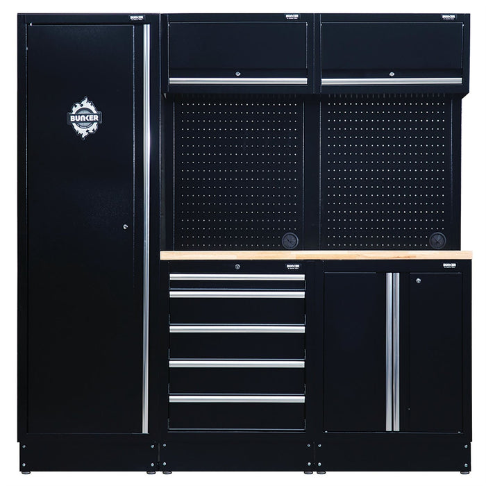Draper BUNKER Modular Storage Combo with Hardwood Worktop (11 Piece) 04488 Draper - Dynamic Drive
