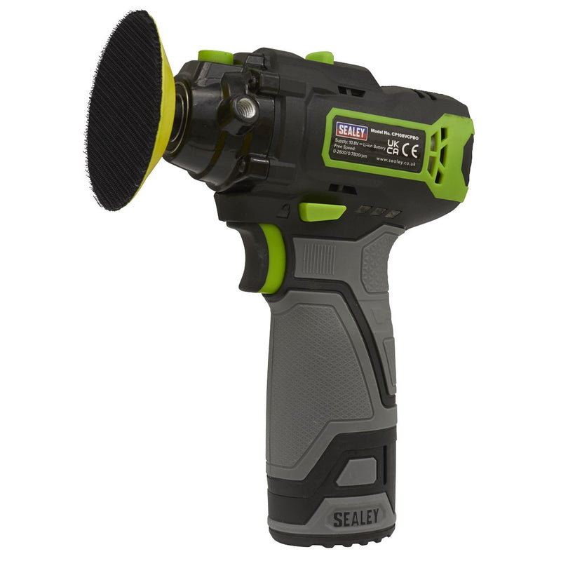 Sealey Cordless Polisher75mm 10.8V SV10.8 Series Body Only CP108VCPBO Sealey - Dynamic Drive
