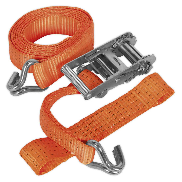 Sealey Car Transporter Ratchet Tie Down 50mm x 3m Alloy Wheel Single 5000kg Brea Sealey - Dynamic Drive