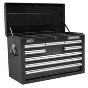 Sealey Topchest 8 Drawer with Ball-Bearing Slides Black AP33089B Sealey - Dynamic Drive