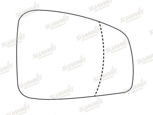 Summit Heated Base Plate With Blind Spot Mirror Glass fits Renault Fluence on RHS Summit - Dynamic Drive