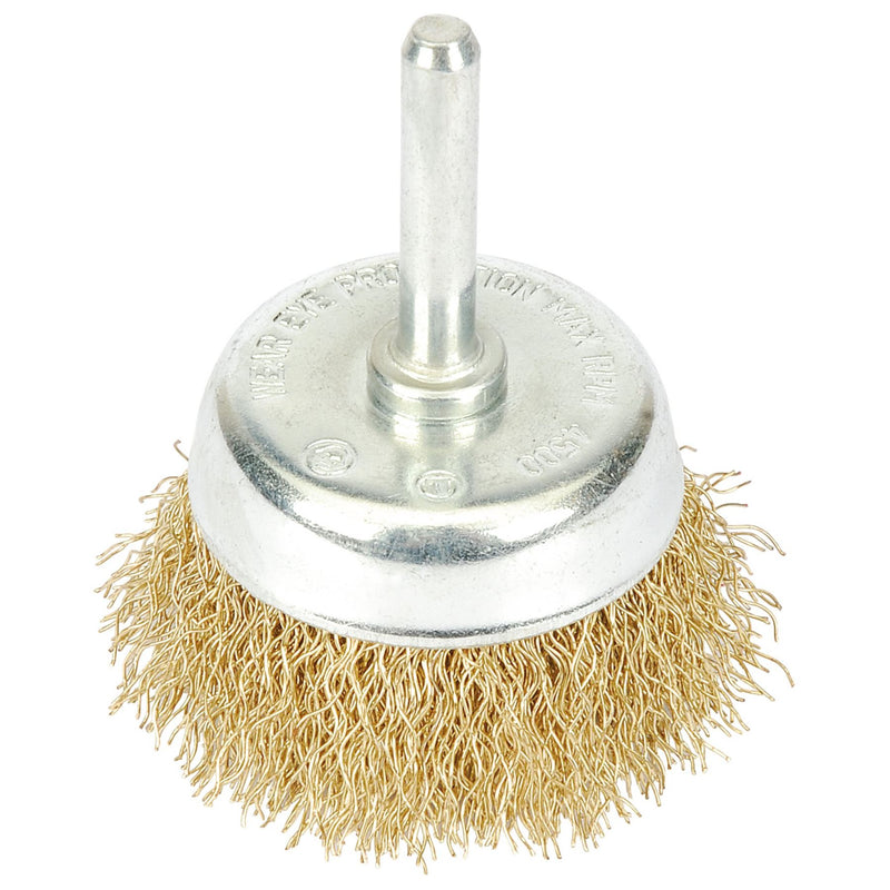 Draper Brassed Steel Crimped Wire Cup Brush, 50mm 41432 Draper - Dynamic Drive