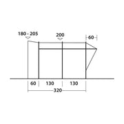 Easy Camp Wimberly Drive Away VW Campervan Awning 170 - 205 cm Height Range Easy Camp - Dynamic Drive