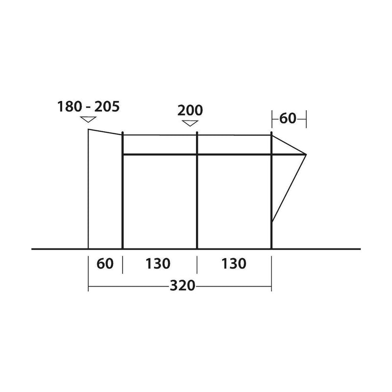 Easy Camp Wimberly Drive Away VW Campervan Awning 170 - 205 cm Height Range Easy Camp - Dynamic Drive