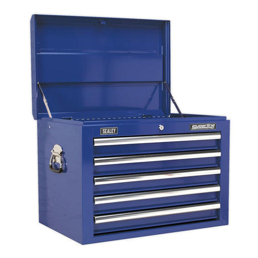 Sealey Topchest 5 Drawer with Ball-Bearing Slides Blue AP26059TC Sealey - Dynamic Drive