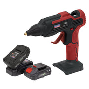 Sealey Cordless Glue Gun Kit 20V SV20 Series 2 Batteries CP20VGGKIT Sealey - Dynamic Drive