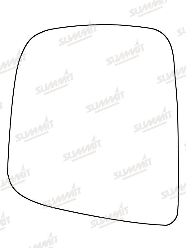 Summit Stick-On Commercial Mirror Glass fits Nissan NV200 Van 10 to 13 LHS Summit - Dynamic Drive