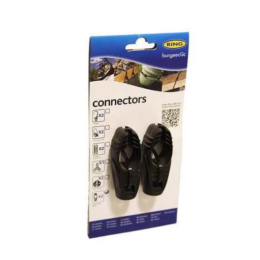 Ring RLS7 BungeeClic Connector Pack with Adjustable Hooks, Black, Set of 2 Ring Automotive  - Dynamic Drive