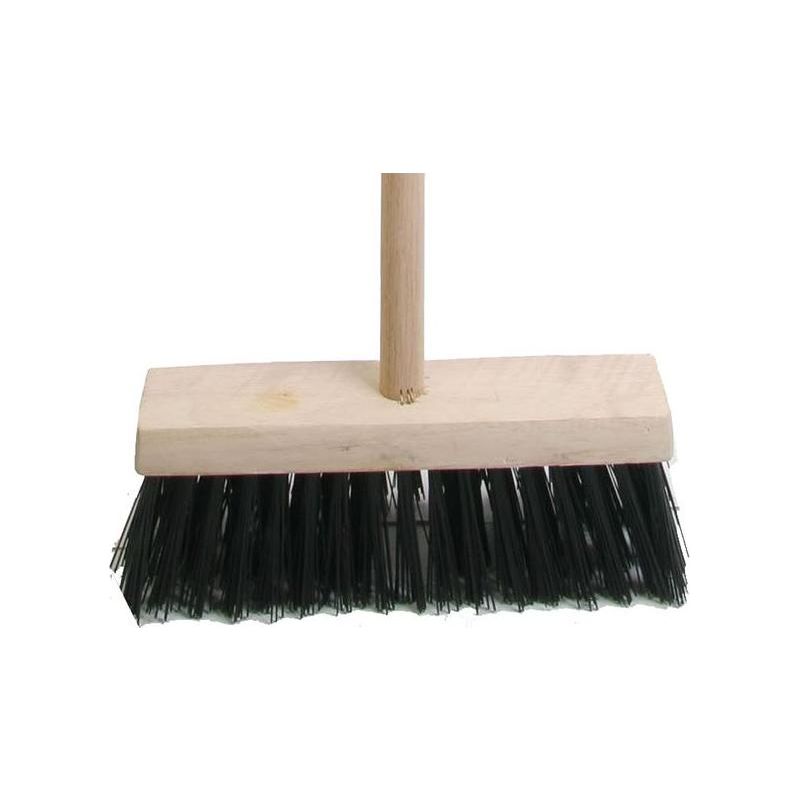 Faithfull Broom PVC 325mm (13in) Head complete with Handle Faithfull - Dynamic Drive