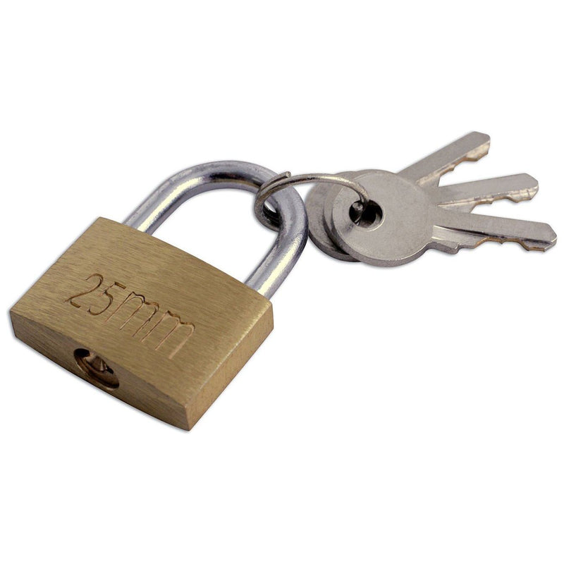 Laser Brass Padlock 25mm 0496 Laser Tools  - Dynamic Drive