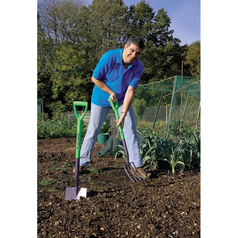 Draper Carbon Steel Garden Fork and Spade Set, Green 16566 Draper - Dynamic Drive