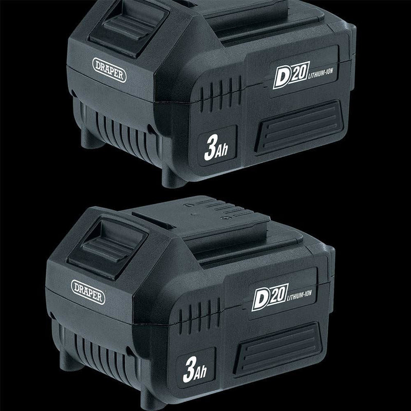 Draper D20 20V Brushless Mid-Torque Impact Wrench, 1/2", 400Nm, 2 x 3.0Ah Batter Draper - Dynamic Drive