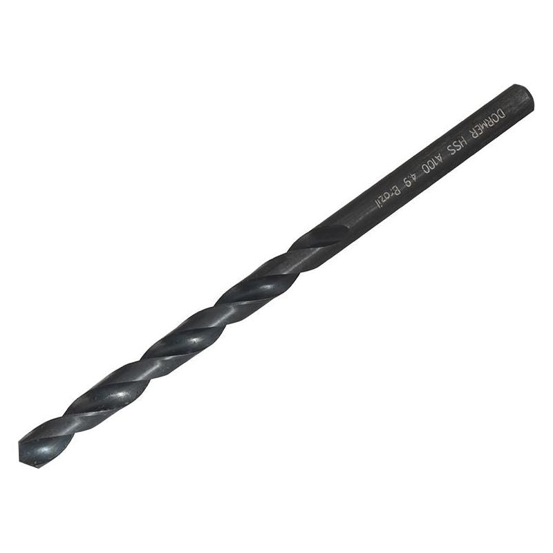 Dormer A100 HSS Jobber Drill Bit 4.90mm OL:86mm WL:52mm Dormer - Dynamic Drive