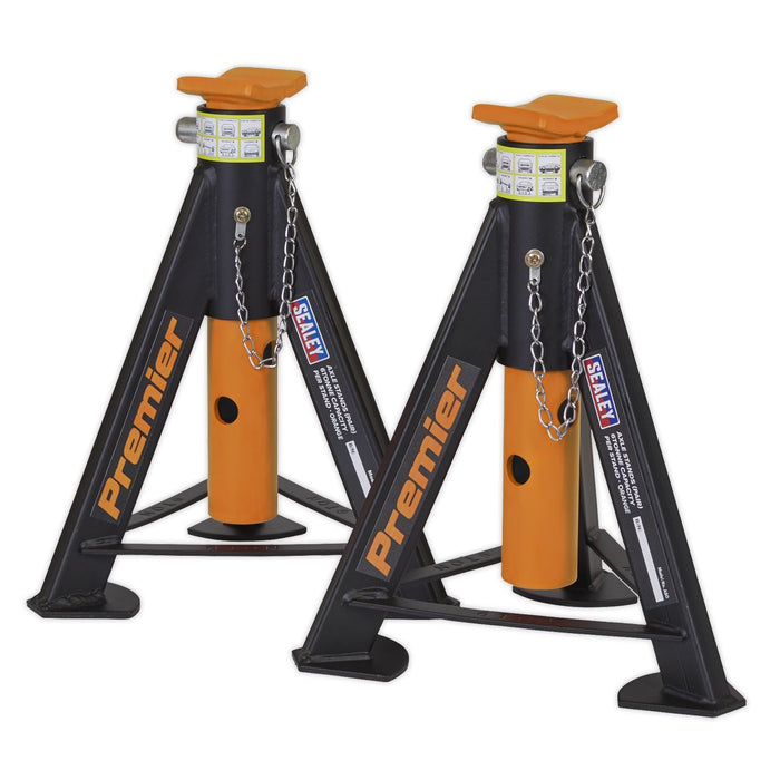 Sealey Axle Stands (Pair) 6tonne Capacity per Stand - Orange AS6O Sealey  - Dynamic Drive