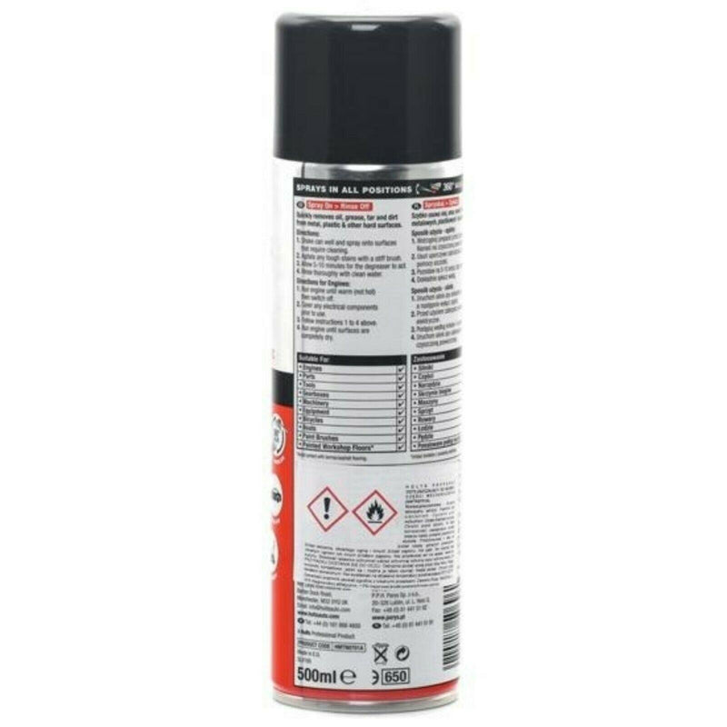 2 x Holts Engine & Parts Degreaser Spray Cleaner Car Grease Dirt Remover 500ml Holts - Dynamic Drive