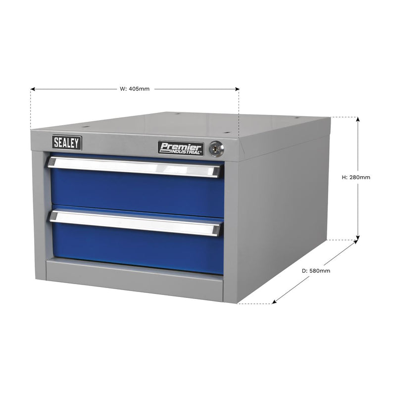 Sealey Double Drawer Unit for API Series Workbenches API15 Sealey - Dynamic Drive