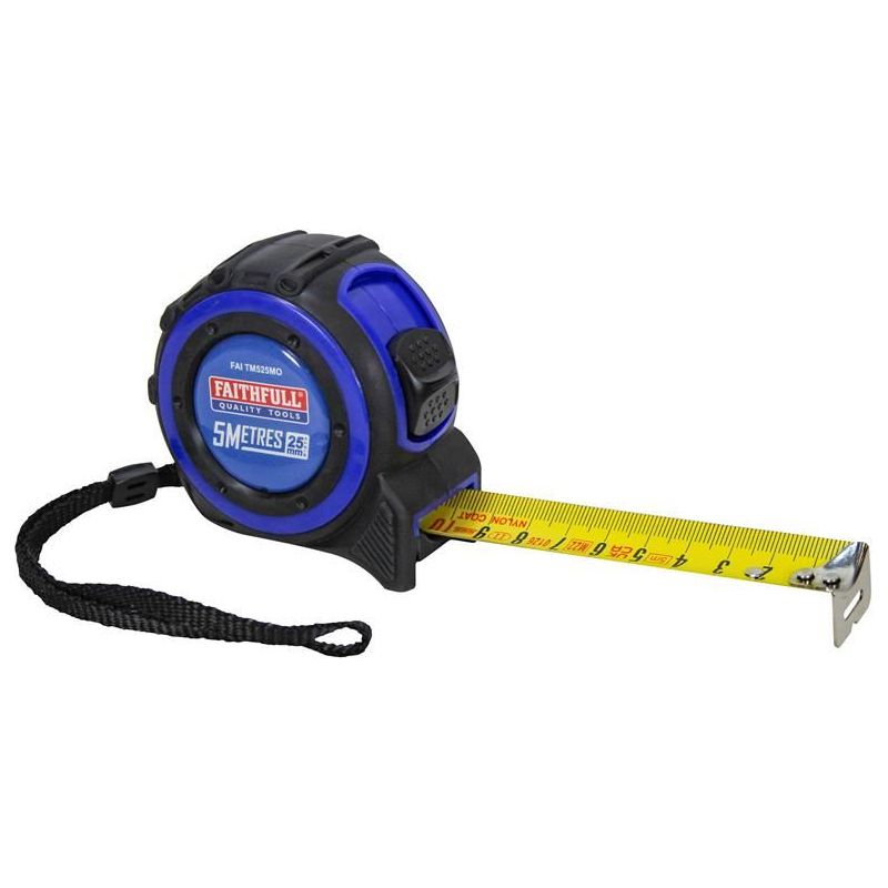 Faithfull Trade Tape Measure 5m (Width 25mm) (Metric Only) Faithfull - Dynamic Drive