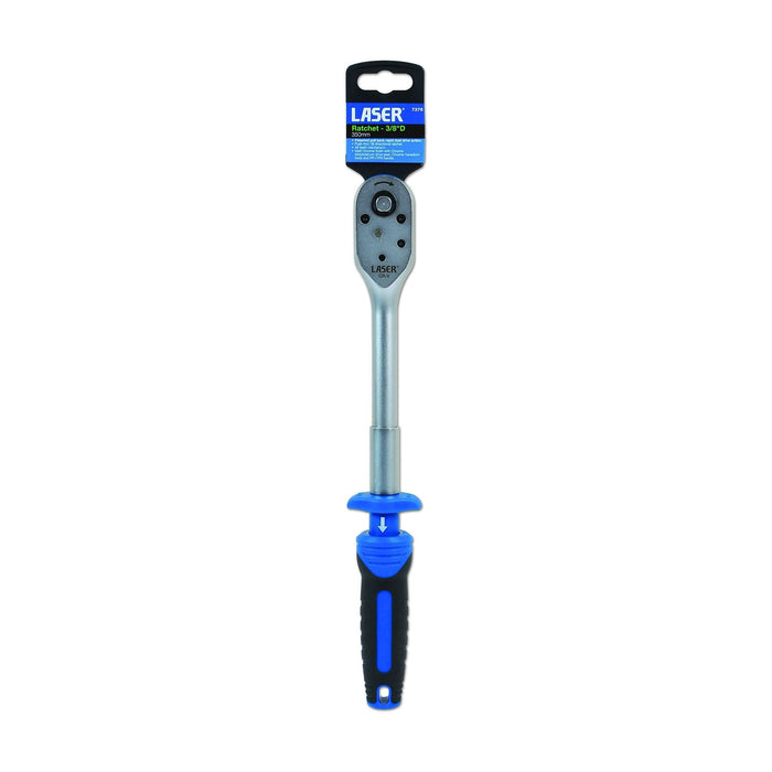 Laser Pull Back Rapid Action Ratchet, Long 3/8"D 7376 Laser - Dynamic Drive