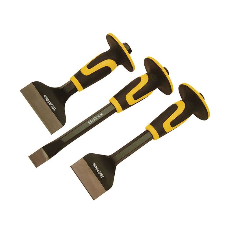 Roughneck Chisel & Bolster 3 Piece Set 76 x 254mm 70 x 216mm & 254 x 25mm Roughneck - Dynamic Drive