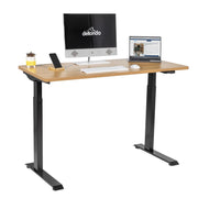 Dellonda Single Motor Adjustable-Height Electric Sit/Stand Desk - Oak Desktop Dellonda - Dynamic Drive