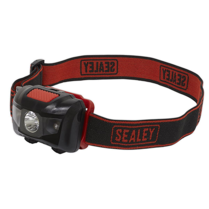 Sealey Head Torch 3W SMD & 2 Red LED 3 x AAA Cell HT03LED Sealey - Dynamic Drive