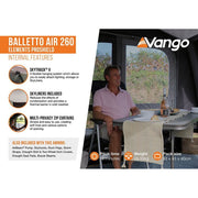 Vango Balletto Air 260 Elements ProShield Caravan Awning Vango - Dynamic Drive