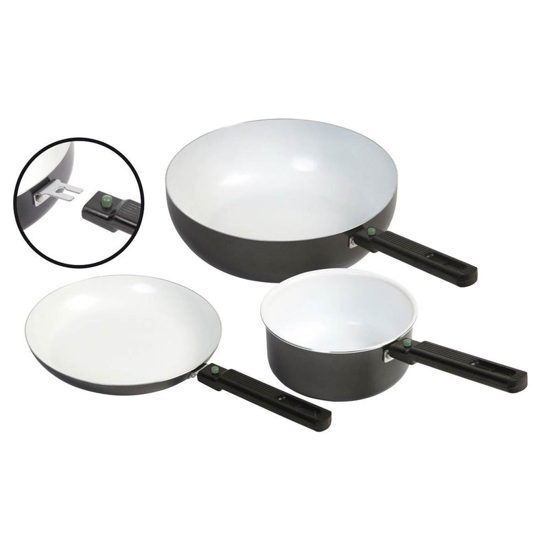Bo-Camp Frying Pan Sprint Removable Handle Blk/White Dia 24cm Bo-Camp - Dynamic Drive
