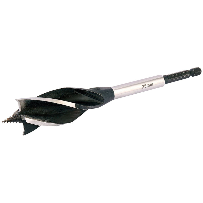 Draper 4 Fluted Auger Bit, 25 x 165mm 35128 Draper - Dynamic Drive
