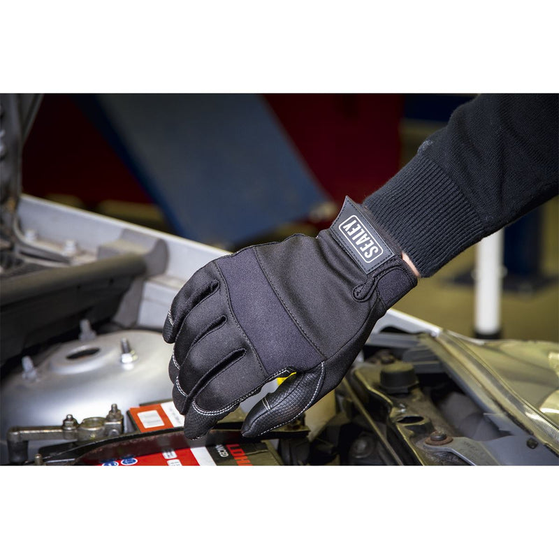 Sealey Mechanic's Gloves Light Palm Tactouch Large MG798L Sealey - Dynamic Drive