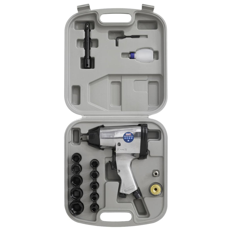 Sealey Air Impact Wrench Kit with Sockets 1/2"Sq Drive SA2/TS Sealey - Dynamic Drive