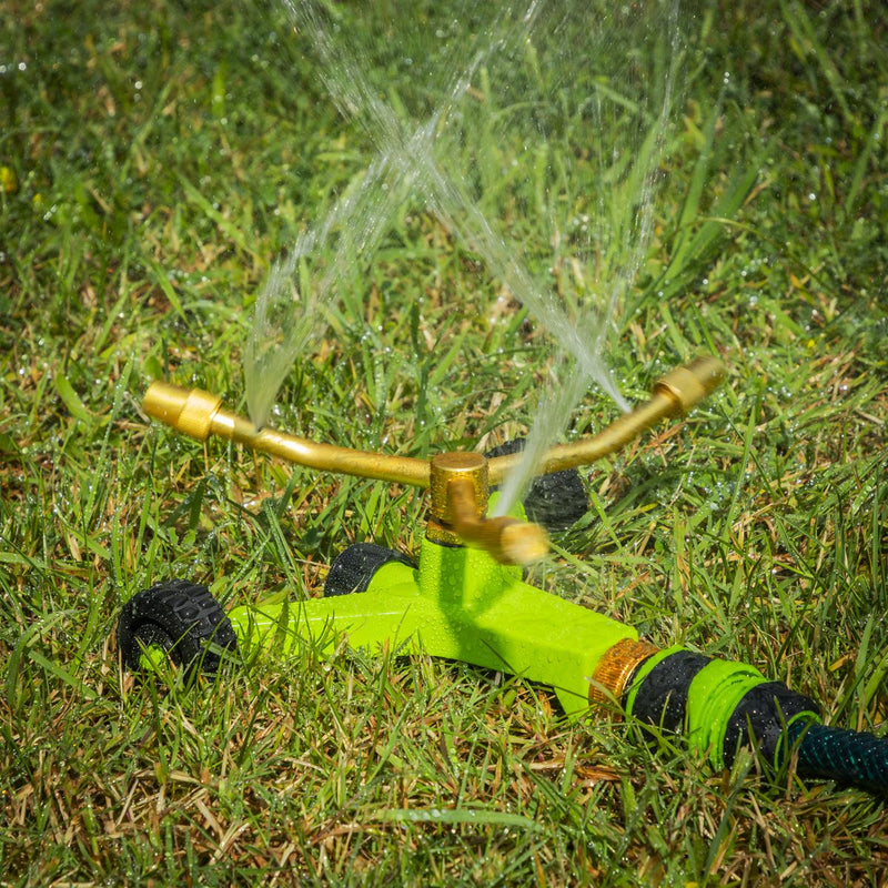 Sealey 3-Arm Brass Sprinkler with Metal Wheeled Base JS2032 Sealey - Dynamic Drive