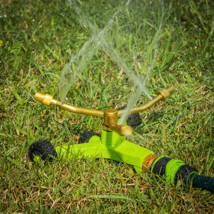 Sealey 3-Arm Brass Sprinkler with Metal Wheeled Base JS2032 Sealey - Dynamic Drive