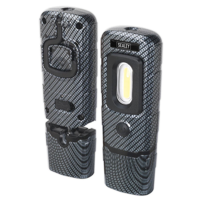 Sealey Rechargeable LED Inspection Lamp 360 COB Work Light Super Bright Carbon Sealey  - Dynamic Drive