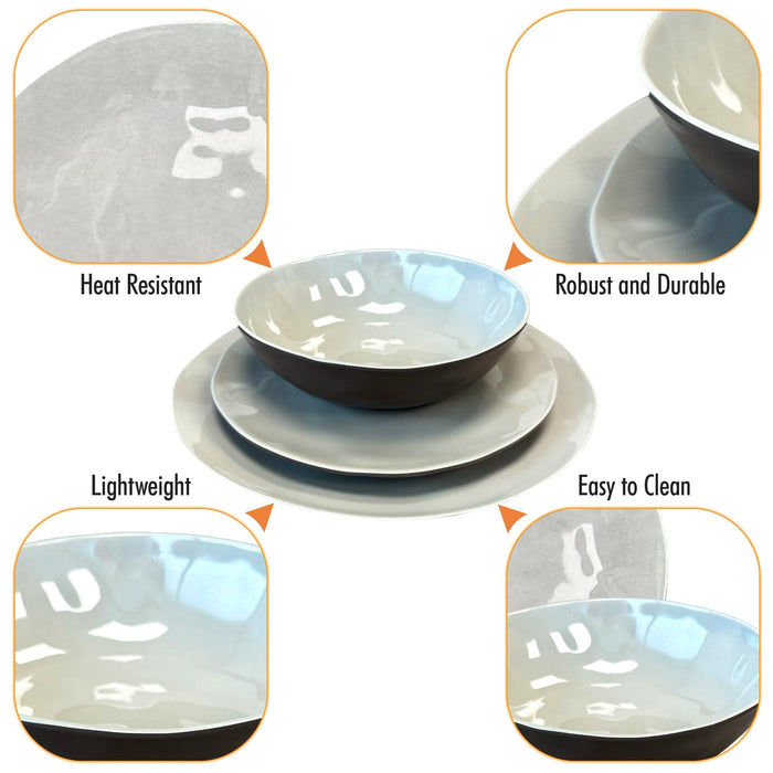 MDS1203 Liberty Capri 12 Piece Melamine Dinner Set LL1382 Liberty Leisure UK - Dynamic Drive